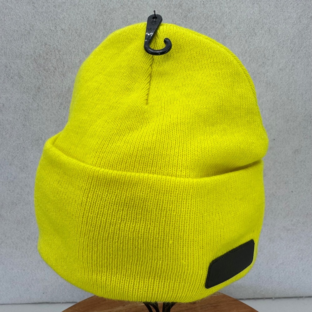 Express Neon Yellow Knit Beanie Hat One Size Soft Winter Warm Streetwear‎